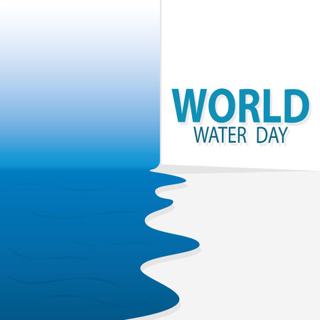 World water day poster Conservation campaign Vector illustrationのイラスト素材