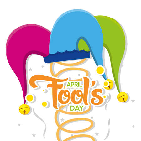 Hat April fools day Vector illustrationのイラスト素材