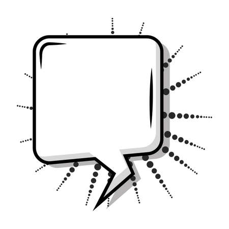 Isolated comic speech Chat bubble Cartoon Vector illustrationのイラスト素材