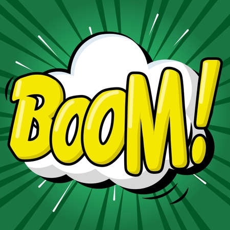 Isolated comic speech Boom cartoon expression Vectorのイラスト素材