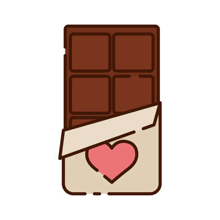Isolated chocolate bar flat design Vector illustrationのイラスト素材