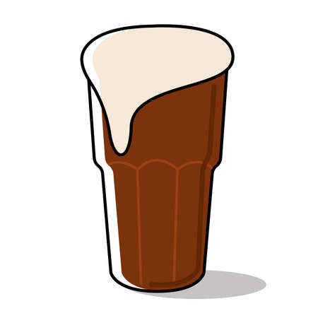 Isolated colored beer glass with foam icon Vector illustrationのイラスト素材