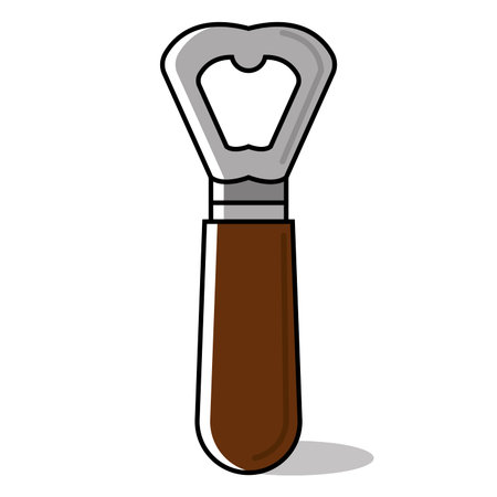 Isolated wooden beer bottle opener icon Vector illustrationのイラスト素材