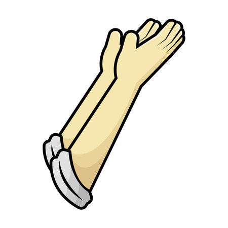 Isolated pair of cartoonish hands icon Vectorのイラスト素材