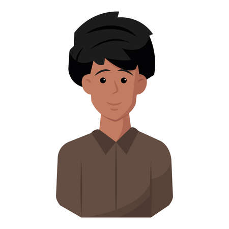 Isolated happy handsome man cartoon Vectorのイラスト素材