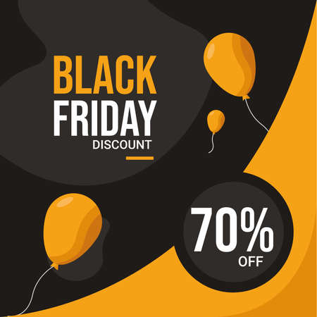 Colored black friday template Sale promotion Vectorのイラスト素材