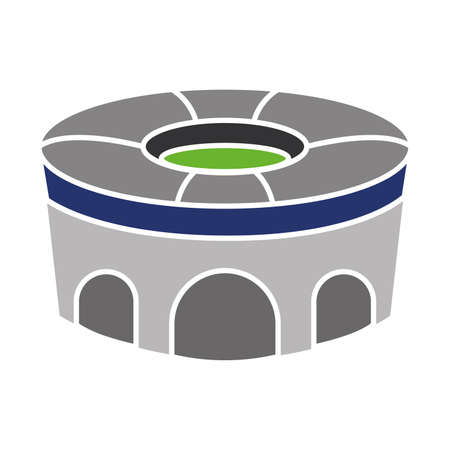 Isolated covered open stadium vector illustrationのイラスト素材