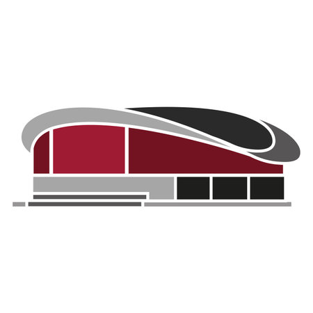 Isolated modern open stadium vector illustrationのイラスト素材