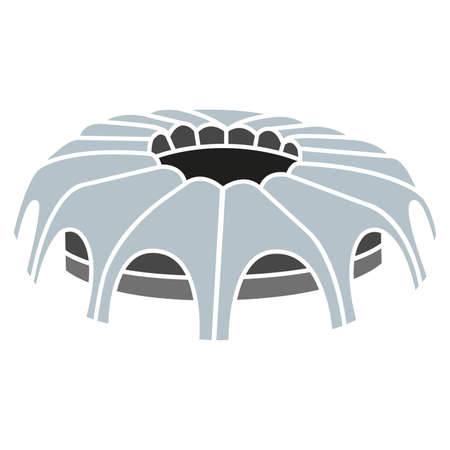 Isolated japanese open stadium vector illustrationのイラスト素材
