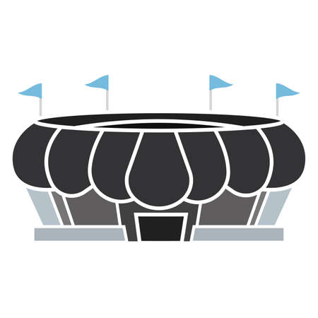 Isolated modern circle open stadium vector illustrationのイラスト素材
