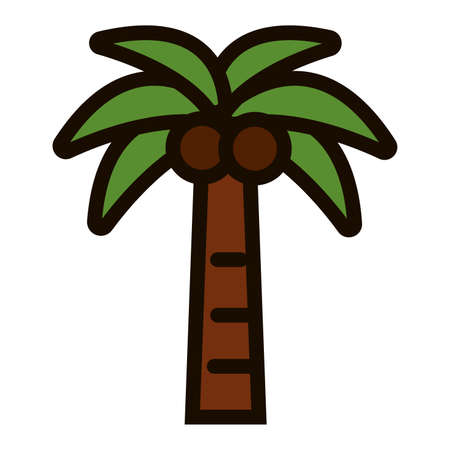 Isolated palm summer icon vector illustrationのイラスト素材