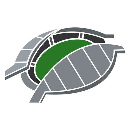 Isolated oval divided stadium vector illustrationのイラスト素材