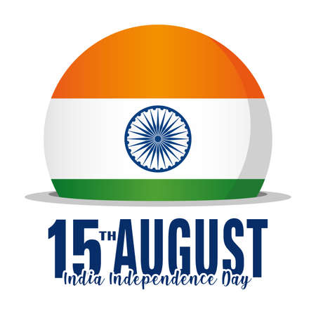 Isolated flag India independence day vector illustrationのイラスト素材