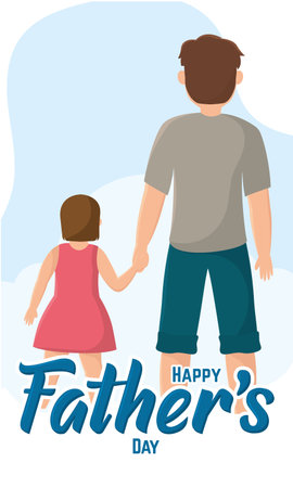 Isolated dad and child father vector illustrationのイラスト素材