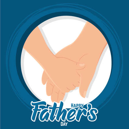 Isolated dad and baby hands father vector illustrationのイラスト素材