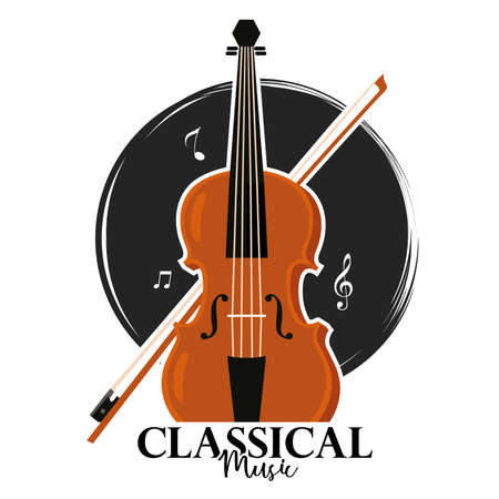 Isolated violin classical music vector illustrationのイラスト素材