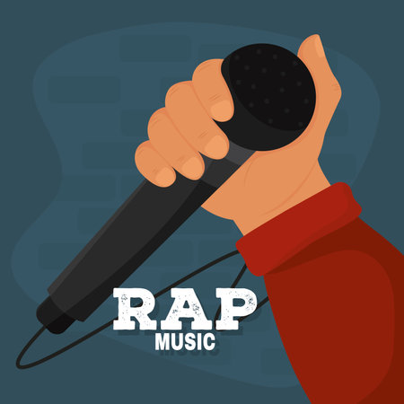 Isolated microphone rock music vector illustrationのイラスト素材