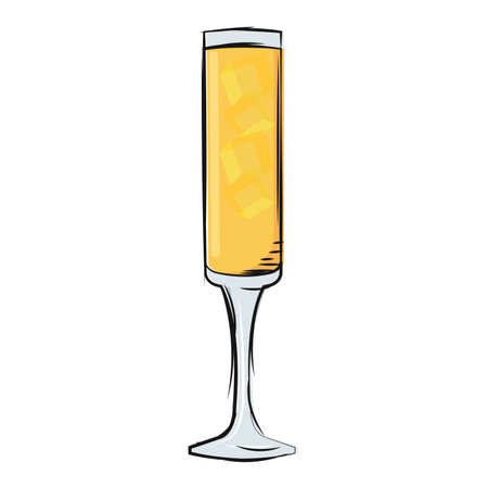 Isolated orange cocktail vector illustrationのイラスト素材