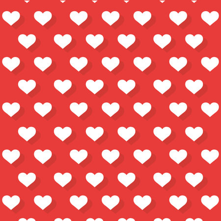 Picture red medium hearts patterns vector illustration