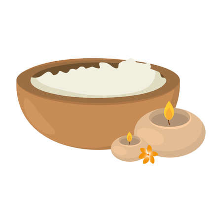 Isolated white salt spa vector illustrationのイラスト素材