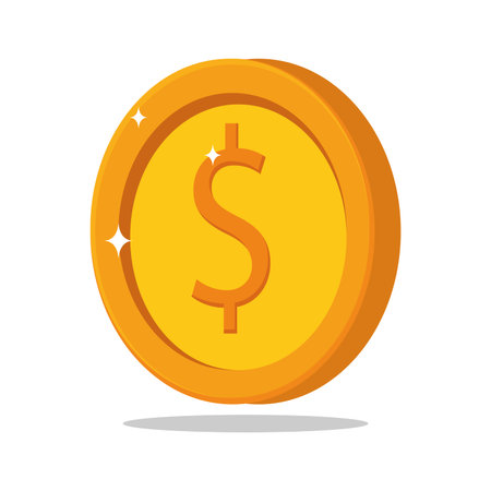 Isolated coin vector illustrationのイラスト素材