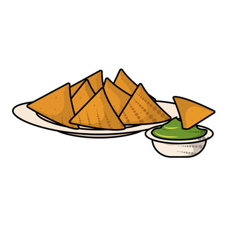 Isolated nachos fast food vector illustrationのイラスト素材