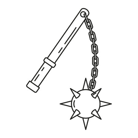 Isolated mace weapon medieval icon Vectorのイラスト素材