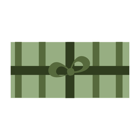 Top view of an isolated christmas present Vectorのイラスト素材