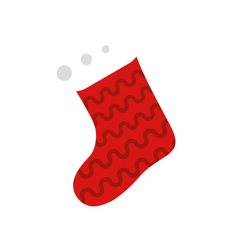Isolated christmas sock sketch icon Vectorのイラスト素材