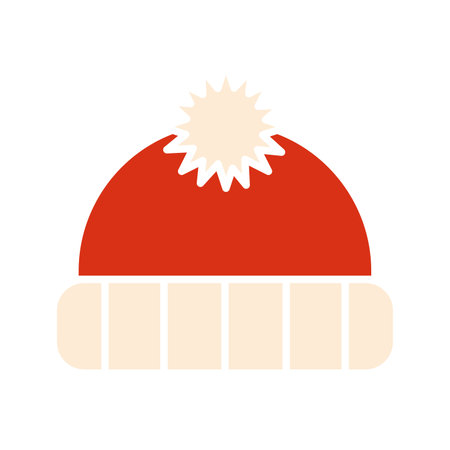 Isolated colored winter hat icon Vectorのイラスト素材