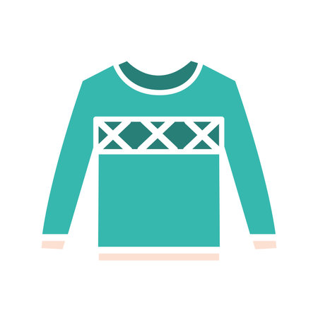 Isolated colored winter jacket icon Vectorのイラスト素材