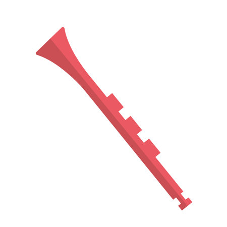 Isolated silhouette of a flute musical instrument icon Vectorのイラスト素材