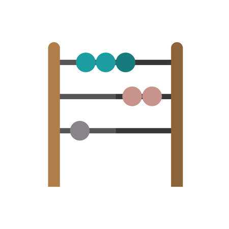 Isolated colored abacus toy icon Vectorのイラスト素材