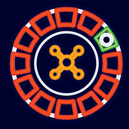 Isolated top view of casino roulette icon Neon style Vectorのイラスト素材