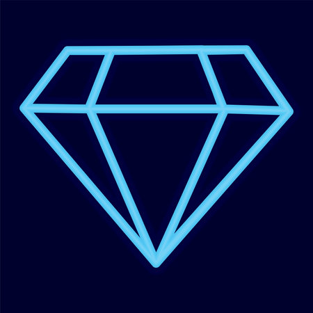 Isolated colored casino diamond icon Neon style Vectorのイラスト素材