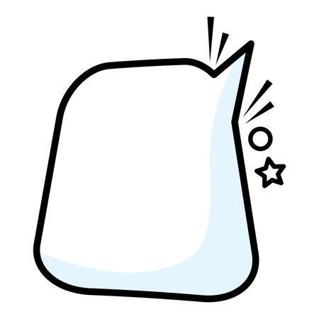 Isolated empty comic speech bubble Vectorのイラスト素材