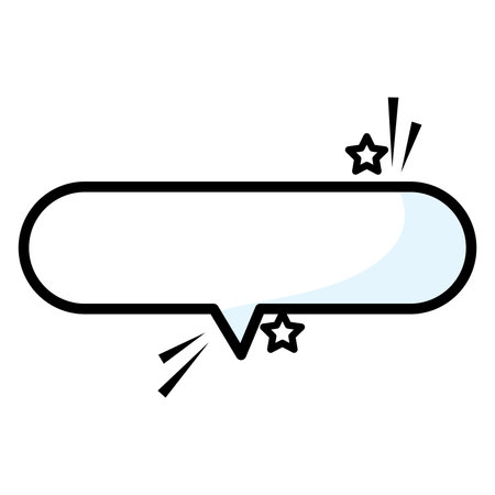Isolated empty comic speech bubble Vectorのイラスト素材