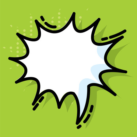 Isolated empty comic speech bubble Vectorのイラスト素材