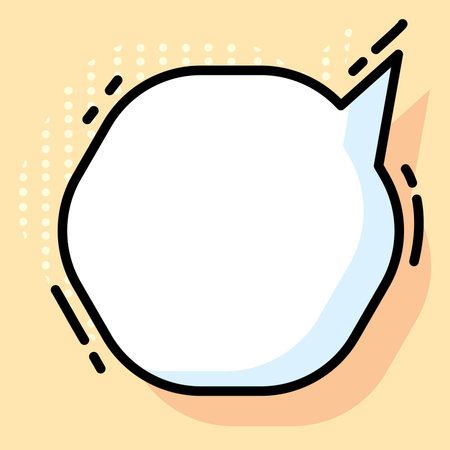 Isolated empty comic speech bubble Vector
