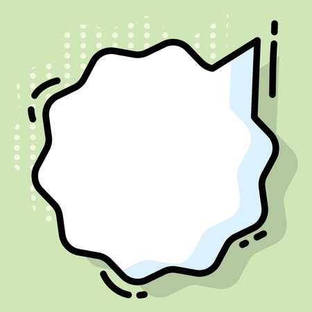 Isolated empty comic speech bubble Vectorのイラスト素材