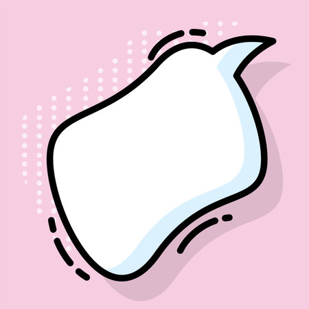 Isolated empty comic speech bubble Vectorのイラスト素材