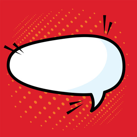 Isolated empty comic speech bubble Vectorのイラスト素材