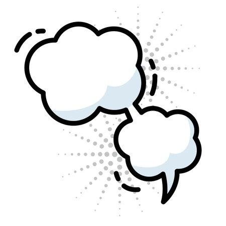 Isolated empty comic speech bubble Vectorのイラスト素材