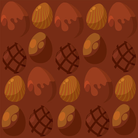 Seamless pattern background with easter egg icons Vectorのイラスト素材