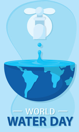 World water day poster background Vectorのイラスト素材