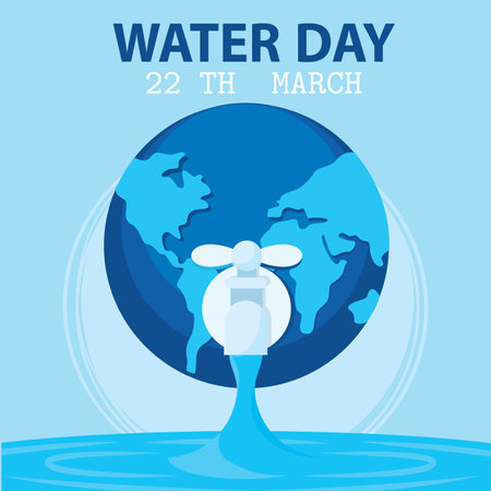 World water day poster background Vectorのイラスト素材