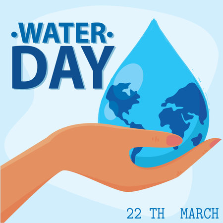 World water day poster background Vectorのイラスト素材
