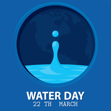 World water day poster background Vectorのイラスト素材