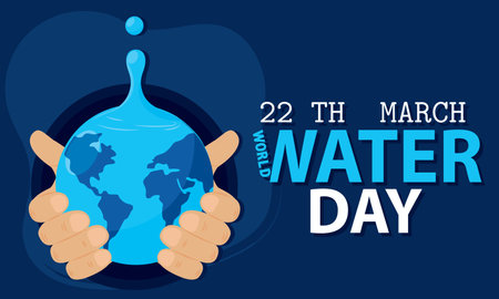 World water day poster background Vectorのイラスト素材