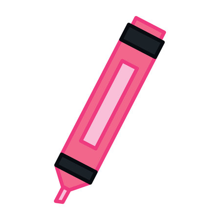 Isolated colored highlighter pen office supply icon Vectorのイラスト素材